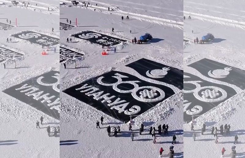 На Байкале нарисовали открытку в честь 360-летия Улан-Удэ