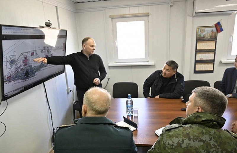 Глава Тувы проинспектировал ход работ по реконструкции автомобильного пункта пропуска «Хандагайты»
