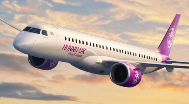 Монгольская авиакомпания Hunnu Air арендует два самолёта E195-E2