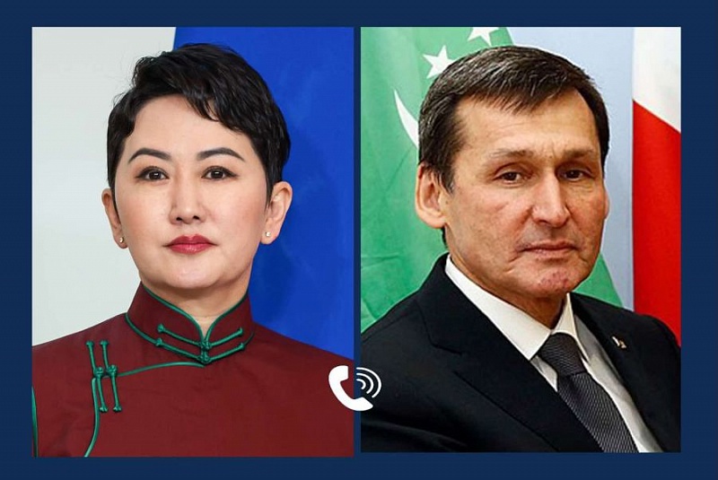 Министры иностранных дел Монголии и Туркменистана провели телефонный разговор